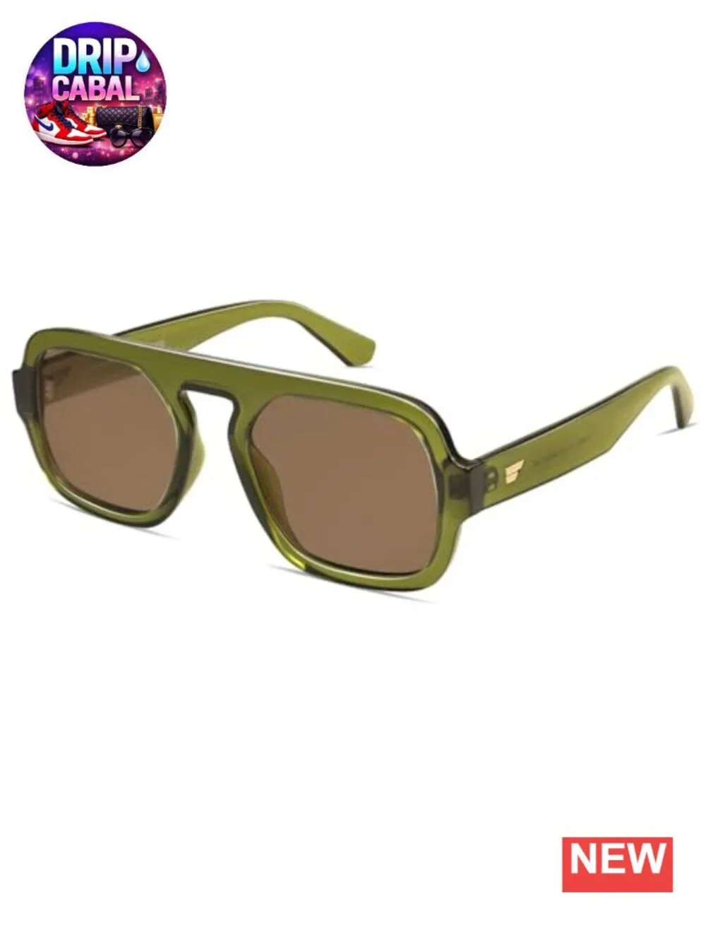 Retro Square Aviator Sunglasses UV400 Protection Oversized Frame